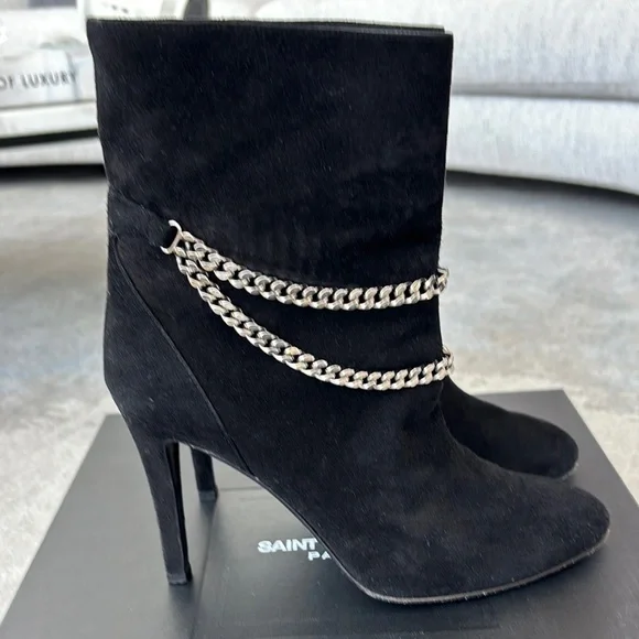 Like New - Saint Laurent Paris Boots - Black Suede - Picture 1 of 9